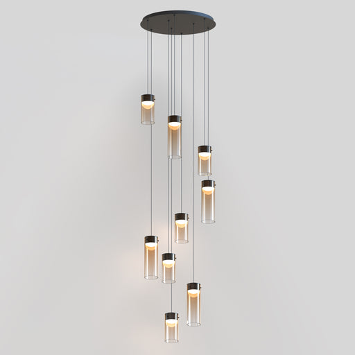 ET2 E21189-05GM Highball Amber 9 Light LED Pendant | Gunmetal