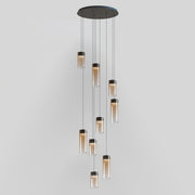 ET2 E21189-05GM Highball Amber 9 Light LED Pendant | Gunmetal