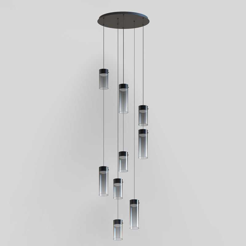 ET2 E21189-142GM Highball Smoke 9 Light LED Pendant | Gunmetal