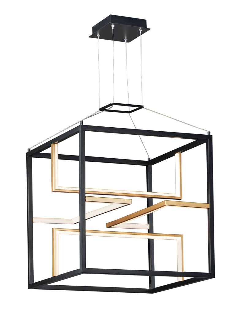 ET2 E21224-BKGLD Chamber LED Pendant | Black / Gold