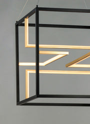 ET2 E21226-BKGLD Chamber LED Pendant | Black / Gold