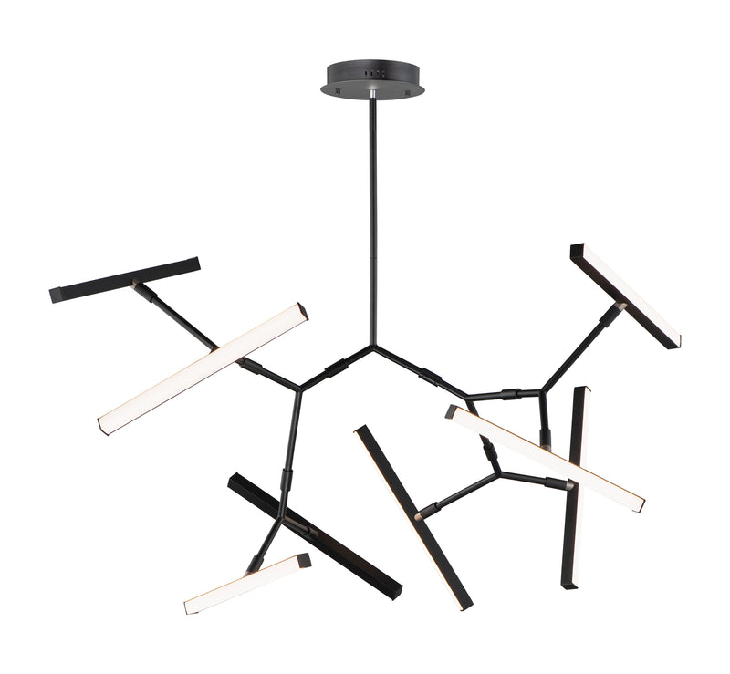 ET2 E21246-BK Robotica 7 Light LED Pendant | Black