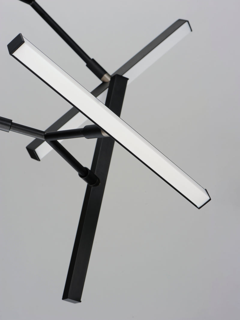 ET2 E21246-BK Robotica 7 Light LED Pendant | Black