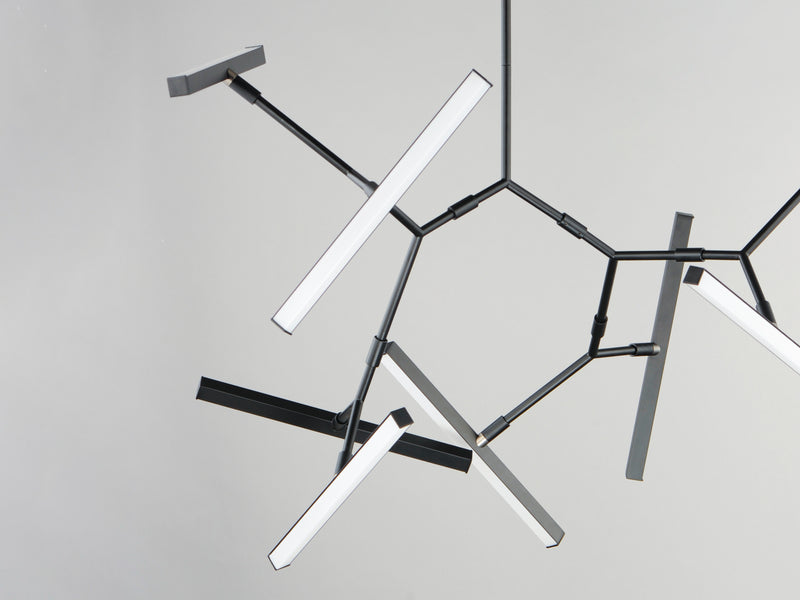 ET2 E21246-BK Robotica 7 Light LED Pendant | Black