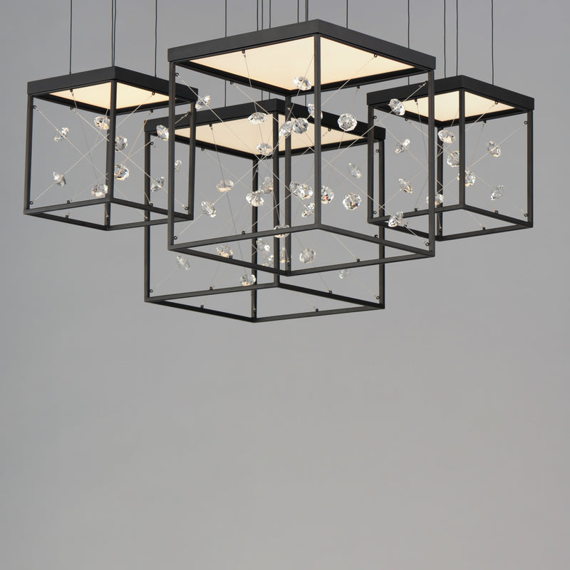 ET2 E21254-20BK Entanglement 4 Light LED Pendant | Black