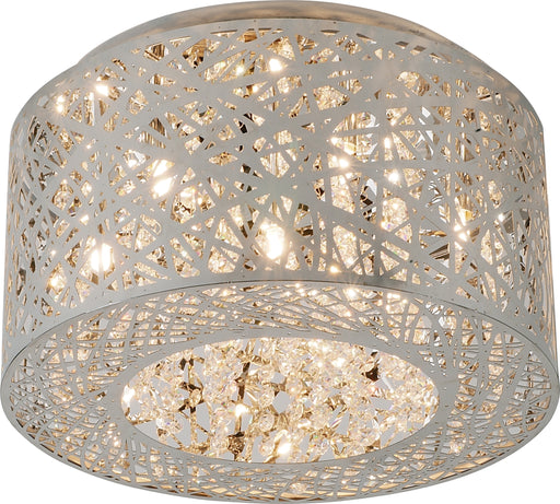 ET2 E21300-10PC/BUL Inca 7 Light Flush Mount W/LED Bulb | Polished Chrome