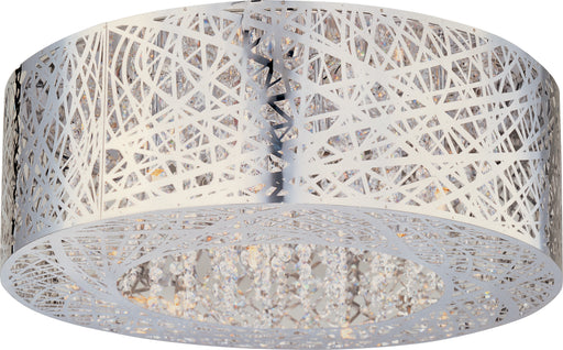 ET2 E21301-10PC/BUL Inca 9 Light Flush Mount W/LED Bulb | Polished Chrome