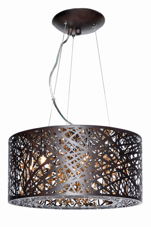 ET2 E21309-10BZ/BUL Inca 7 Light Pendant W/LED Bulb | Bronze
