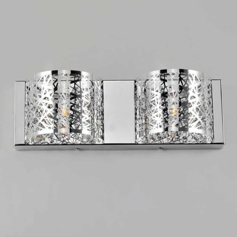 ET2 E21315-10PC Inca 2 Light Wall Mount | Polished Chrome