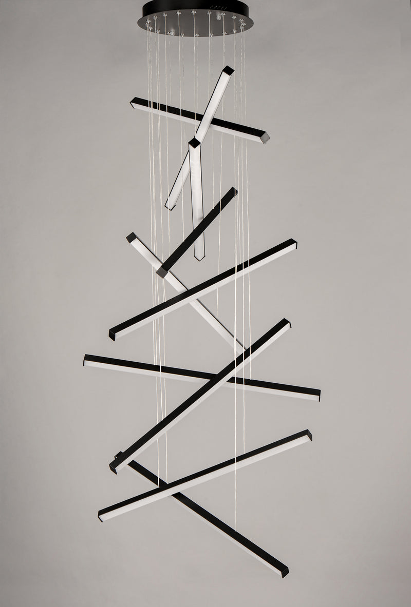 ET2 E21378-BK Hover 10 Light LED Pendant | Black