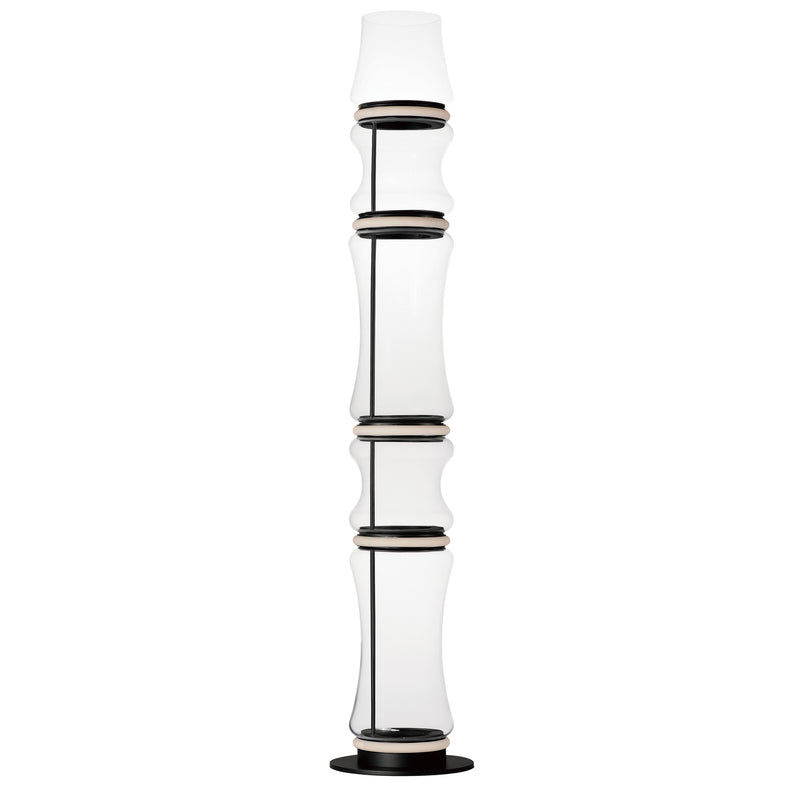 ET2 E21389-18BK Syndicate 5 Light LED Floor Lamp | Black