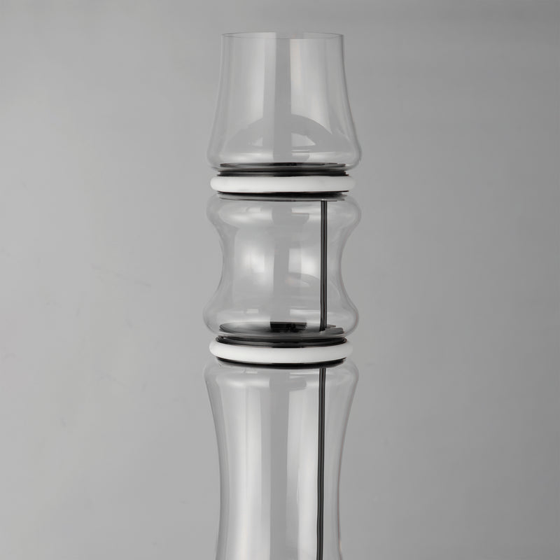 ET2 E21389-18BK Syndicate 5 Light LED Floor Lamp | Black