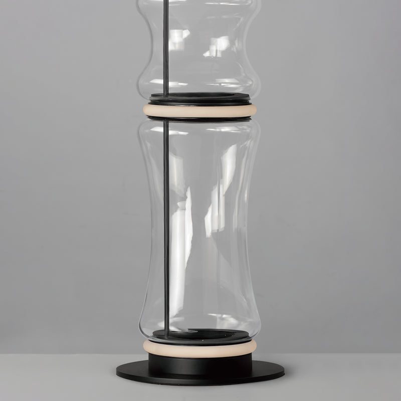 ET2 E21389-18BK Syndicate 5 Light LED Floor Lamp | Black
