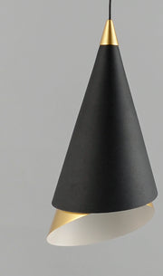 ET2 E21441-BKMG Mermaid 1 Light LED Pendant | Black / Metallic Gold