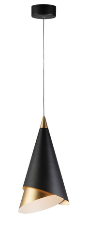 ET2 E21448-BKMG Mermaid 1 Light LED Pendant | Black / Metallic Gold