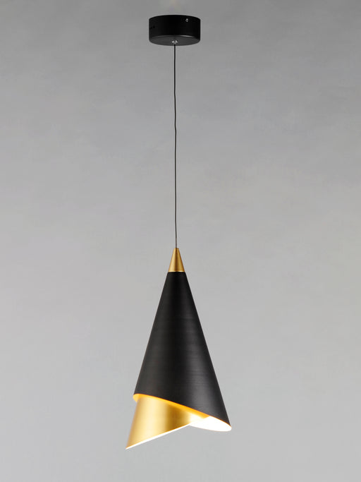 ET2 E21448-BKMG Mermaid 1 Light LED Pendant | Black / Metallic Gold