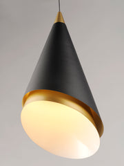 ET2 E21448-BKMG Mermaid 1 Light LED Pendant | Black / Metallic Gold
