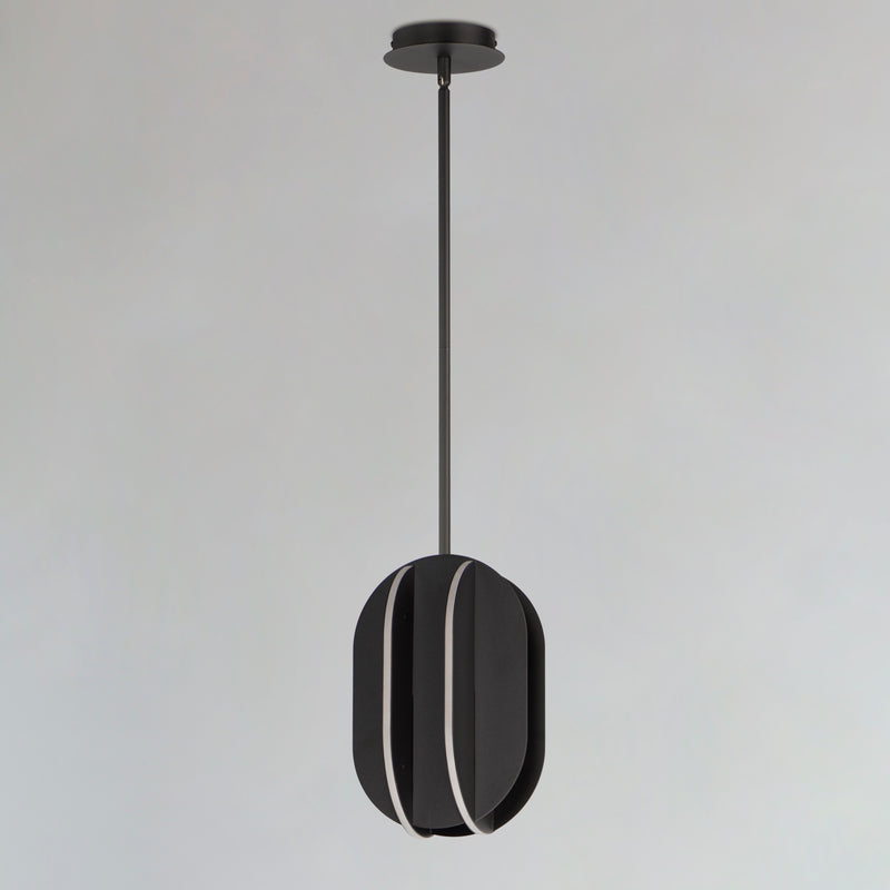 ET2 E21484-BK Interval LED Small Ellipse Pendant | Black