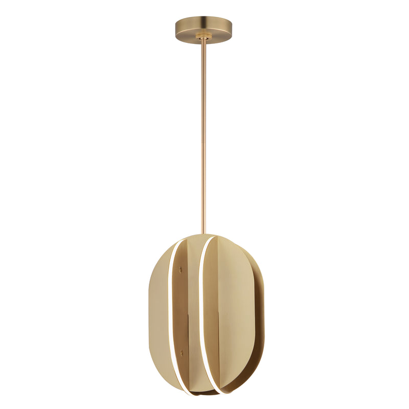 ET2 E21486-SBR Interval LED Medium Ellipse Pendant | Satin Brass