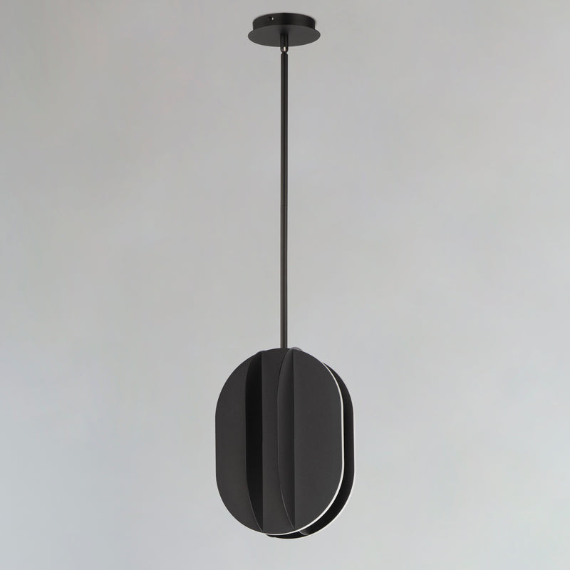 ET2 E21486-BK Interval LED Medium Ellipse Pendant | Black
