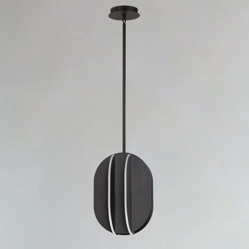 ET2 E21486-BK Interval LED Medium Ellipse Pendant | Black