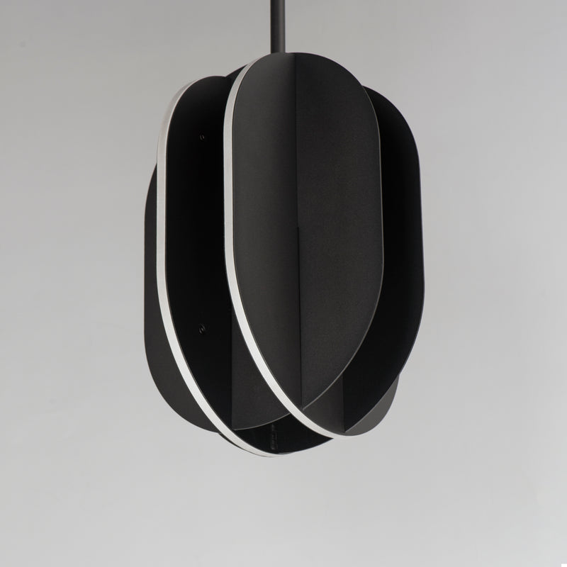 ET2 E21486-BK Interval LED Medium Ellipse Pendant | Black