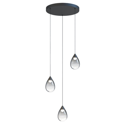ET2 E21563-142BK Dewdrop 3 Light LED Pendant | Black