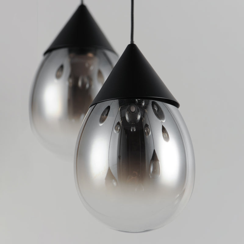 ET2 E21563-142BK Dewdrop 3 Light LED Pendant | Black