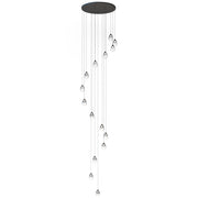 ET2 E21569-142BK Dewdrop 15 Light LED Pendant | Black