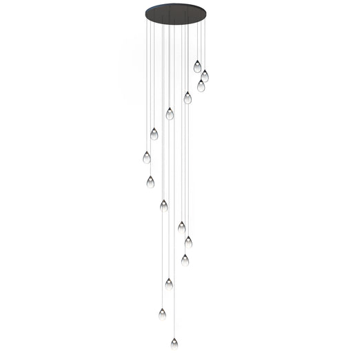 ET2 E21569-142BK Dewdrop 15 Light LED Pendant | Black