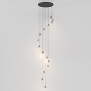 ET2 E21569-142BK Dewdrop 15 Light LED Pendant | Black