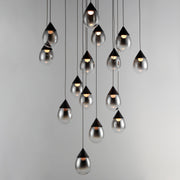 ET2 E21569-142BK Dewdrop 15 Light LED Pendant | Black