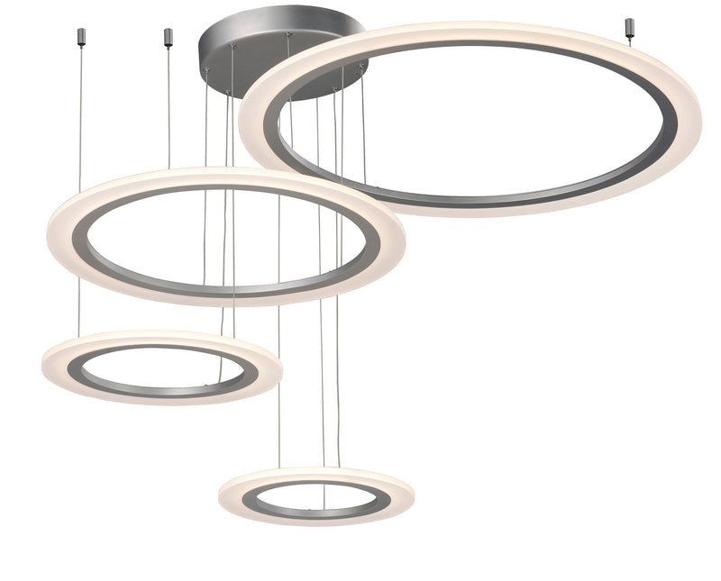 ET2 E22662-11MS Saturn II 4 Light LED Pendant | Matte Silver