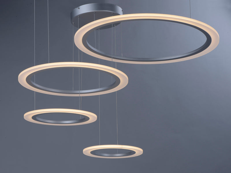 ET2 E22662-11MS Saturn II 4 Light LED Pendant | Matte Silver