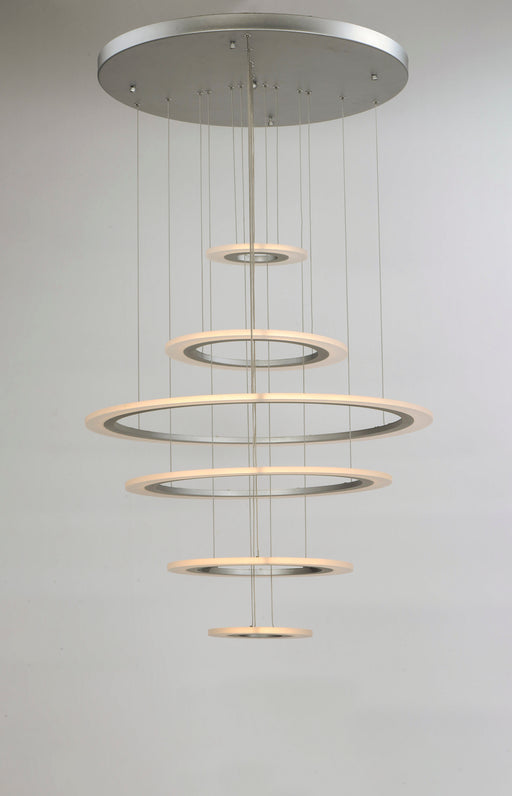 ET2 E22664-11MS Saturn II 6 Light LED Pendant | Matte Silver
