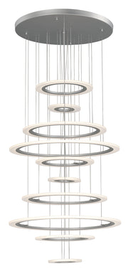 ET2 E22665-11MS Saturn II 10 Light LED Pendant | Matte Silver