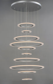 ET2 E22665-11MS Saturn II 10 Light LED Pendant | Matte Silver