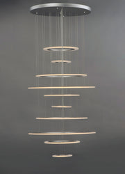 ET2 E22665-11MS Saturn II 10 Light LED Pendant | Matte Silver