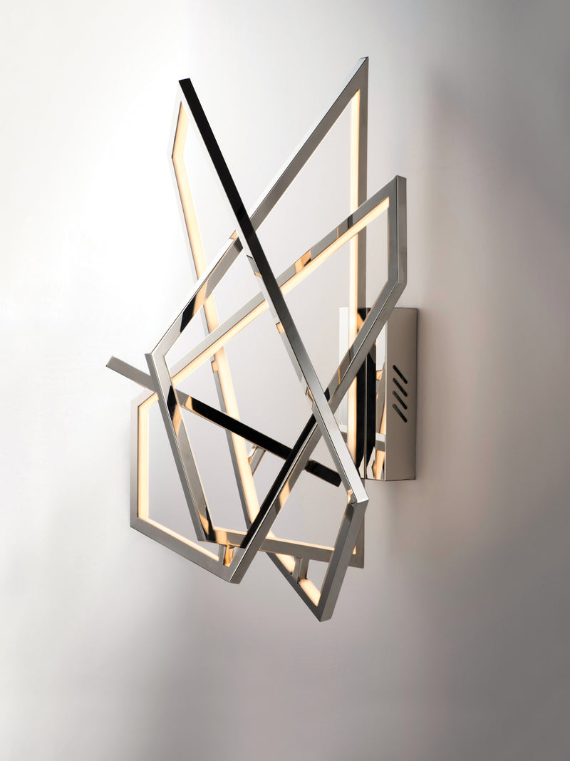 ET2 E22674-PC Trapezoid LED Wall Sconce | Polished Chrome