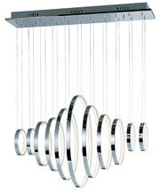 ET2 E22716-PC Hoops 11 Light LED Pendant | Polished Chrome
