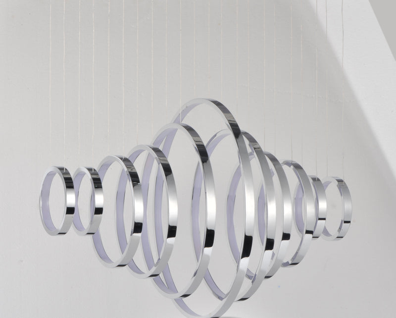 ET2 E22716-PC Hoops 11 Light LED Pendant | Polished Chrome