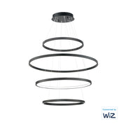 ET2 E22729-BK Groove 4 Tier LED Pendant WiZ | Black