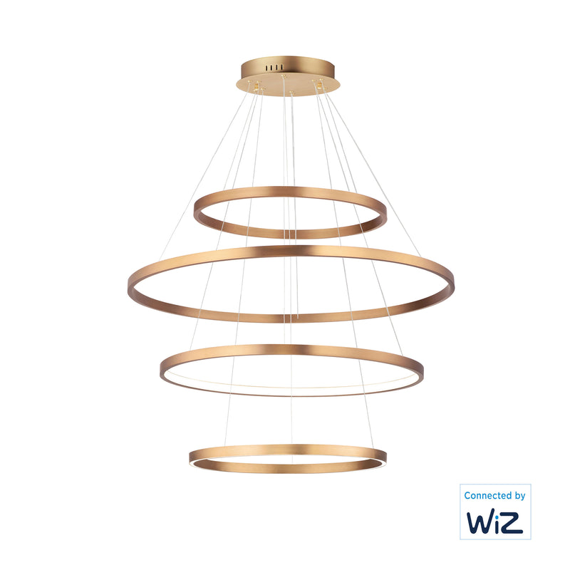 ET2 E22729-GLD Groove 4 Tier LED Pendant WiZ | Gold