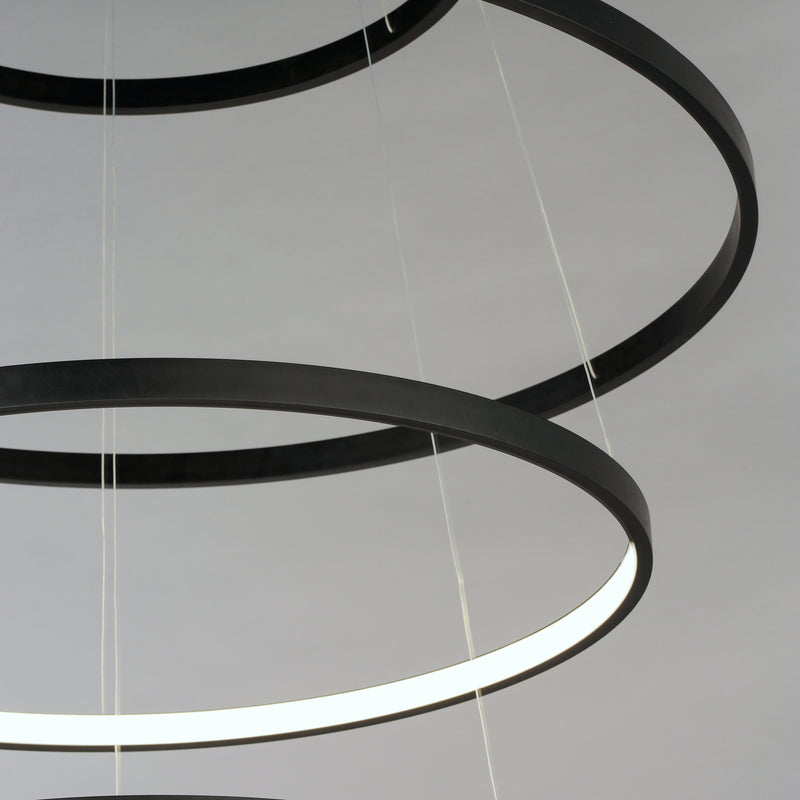 ET2 E22729-BK Groove 4 Tier LED Pendant WiZ | Black