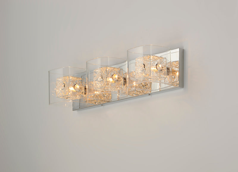 ET2 E22833-18SVPC Gem 3 Light Bath Vanity with SV Shade | Polished Chrome