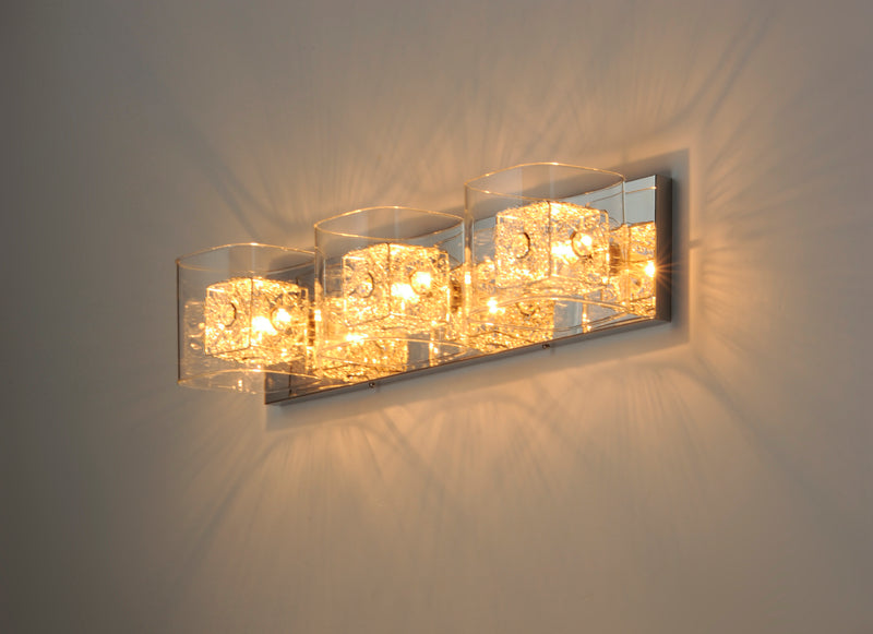 ET2 E22833-18SVPC Gem 3 Light Bath Vanity with SV Shade | Polished Chrome