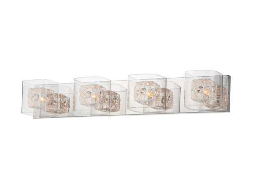 ET2 E22834-18SVPC Gem 4 Light Bath Vanity with SV Shade | Polished Chrome