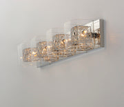 ET2 E22834-18PCPC Gem 4 Light Bath Vanity with PC Shade | Polished Chrome