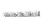 ET2 E22835-18PCPC Gem 5 Light Bath Vanity with PC Shade | Polished Chrome