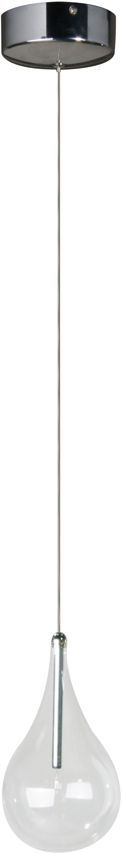 ET2 E23111-18 Larmes 1 Light Pendant | Polished Chrome